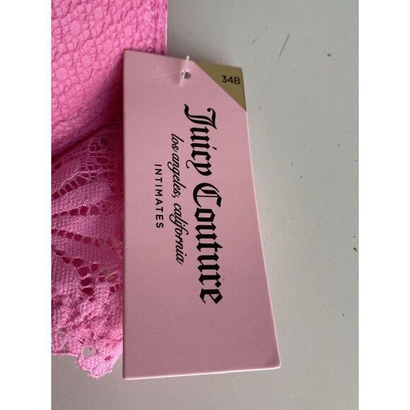 Juicy Couture Sexy Extreme Push Up Bra Size 34B Pink Strawberry JC5250AW NEW - Picture 2 of 10